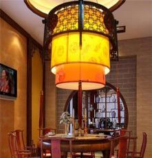 现代中式吊灯高档茶楼餐厅木艺吊灯茶楼仿古羊皮吊灯餐厅茶楼灯具