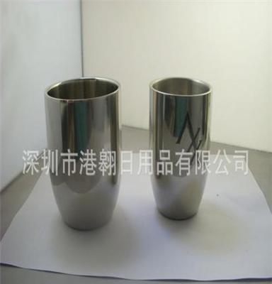 厂家供应双层不锈钢杯子 带盖子小口杯 出口韩国日本不锈钢杯子