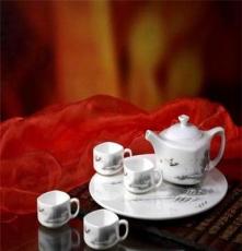 厂家批发定制 高档皇家手绘瓷 八头创意书法骨瓷骨质瓷茶具
