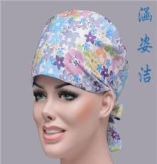 厂家热销手术室帽子，医生护士葫芦帽，欧美印花手术帽，涵姿洁服饰定制