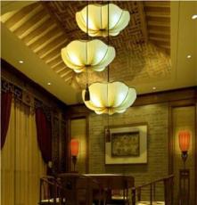 特价新中式吊灯 创意个性装饰宜家卧室灯 客厅海洋布艺餐吊灯灯具