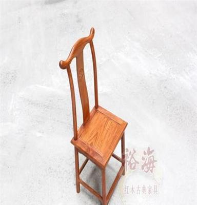 古典明清红木家具 非洲黄花梨木小官帽椅 中式仿古实木 写字桌椅
