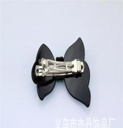 韓國發(fā)飾 義烏批發(fā)簡約水晶玻璃蝴蝶結(jié)發(fā)夾發(fā)卡經(jīng)典款