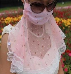 夏季时尚披肩防晒口罩超大护颈防紫外线口罩韩版夏天透气防尘面罩