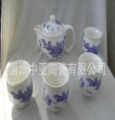 骨瓷 青花 双层 陶瓷茶具套装