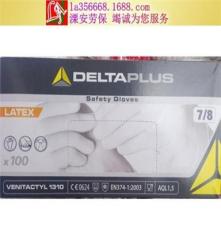 代尔塔201372一次性有粉乳胶食品手套V1310加工白色