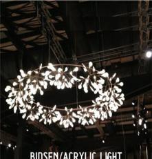现代创意工程工作室长形造型LEDmoooi树枝萤火虫别墅吧台吊灯灯具