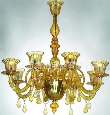 灯都灯饰厂家 8016-8海兰色、采用高温烤弯玻璃管、装饰吊灯
