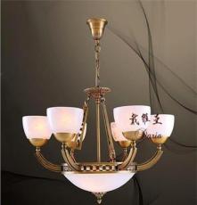 西班牙云石灯 中式 全铜 卧室 客厅 餐厅 吊灯