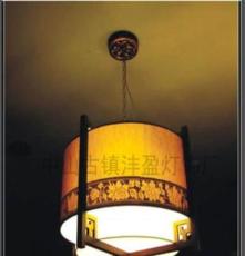 家具酒店工程灯具 中式灯 羊皮灯 工程灯 吊灯 布艺丝印灯