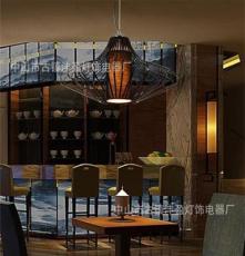 灯饰厂直销中式现代橄榄形铁艺鸟笼吊灯 餐厅橄榄铁艺吊灯
