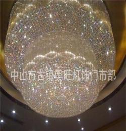 大型酒店水晶燈 別墅工程燈訂做 KTV大燈 吸頂燈 圓形 工程吊燈
