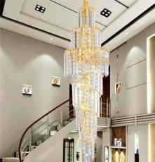 中山供应新款楼梯吊灯客厅灯复式楼梯灯 酒店工程水晶灯