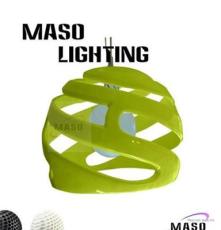 销售玛斯欧品牌球形旋风树脂吊灯MS-P1055黄色绿色紫色可选5w