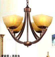 欧式奢华艺灯客厅 餐厅 卧室灯饰 红古铜9006-4向上吊灯