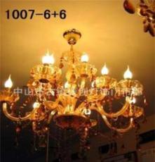 厂家直供 低价优质水晶灯 蜡烛水晶吊灯 ZC1007--6+6