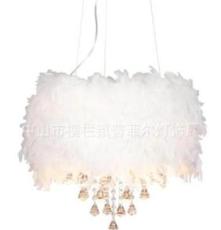 现代简约水晶吊灯，卧室客厅餐厅灯，羽毛水晶灯装饰灯 H8311-4
