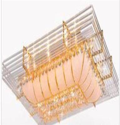 中式传统水晶灯具 金色长方形水晶吸顶灯客厅灯饰 厂家直销