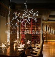 卡迪森现代简约树枝灯饰 创意酒店酒吧舞厅客厅饭厅LED艺术吊灯