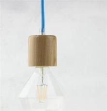 编织线木头吊灯组件 CE VDE E27灯头 简约时尚吊灯