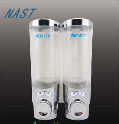 供应厂家直销纳斯特ABS塑料400ML*2双头镀铬皂液器（N9098）