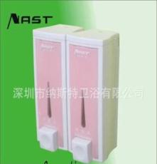 深圳纳斯特厂家直销酒店客房用品新款方形400ML*2双头皂液器