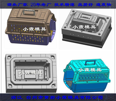 塑胶大号携带宠物笼模具PP注塑狗窝模具塑胶