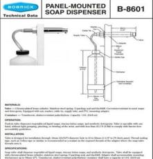 bobrick B-8601面板安手动式皂液器