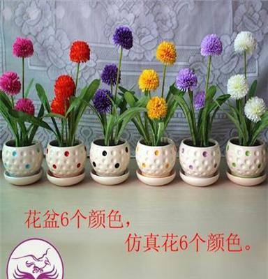 厂家直销园林仿真植物盆景 义乌仿真塑料花盆栽 zakka 盆景批发