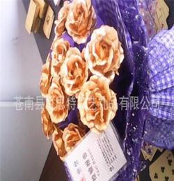 24K金玫瑰 大號金箔玫瑰花 婚慶禮品 情人節禮物創意廠家批發