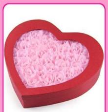 爱心礼盒50朵玫瑰香皂花生日礼物情人节婚礼送同学父母男友创意花