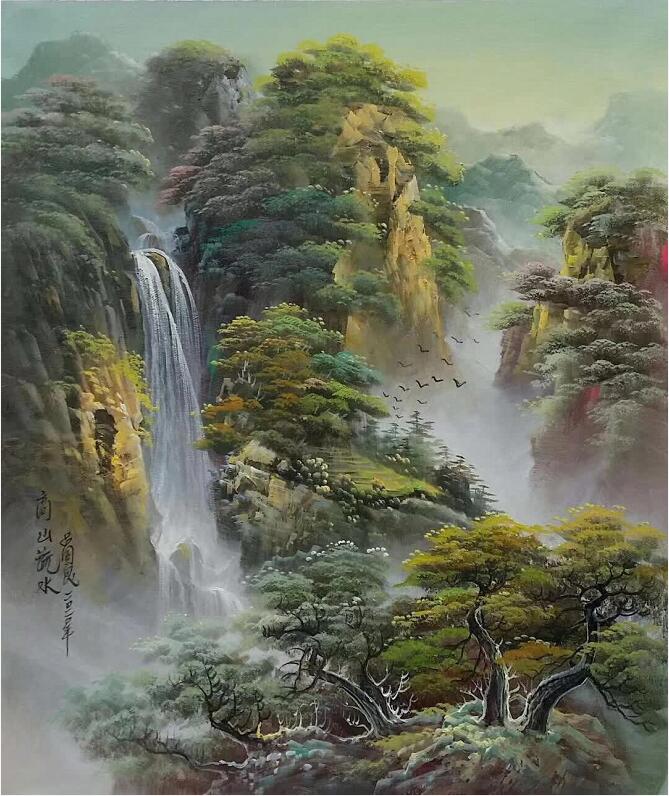 吕国良山水油画各规格作品欣赏