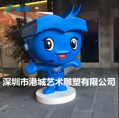 深圳形象玩偶玻璃钢卡通公仔雕塑像报价厂家