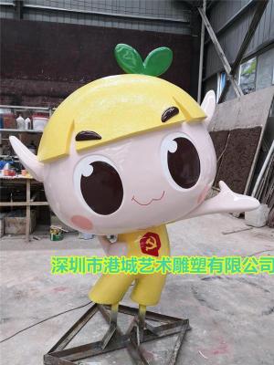 深圳玻璃钢柚子卡通雕塑专业生产厂家