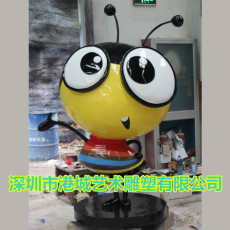 东莞生态装饰玻璃钢蜜蜂卡通雕塑定制生产厂