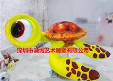 仿真海洋生物玻璃钢海龟雕塑影视道具首选厂
