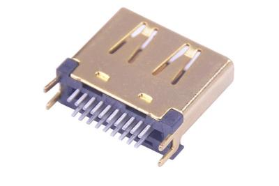 A型HDMI高清接口19P母座三排针插板 有耳