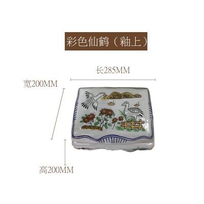 骨灰盒玉石寿盒男女通用手绘青花陶瓷防腐盒