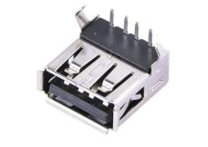 USBA母90度插板usb插座USB连接器母座 卷口