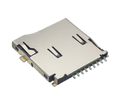 TF卡座1.8H自彈外焊自鎖MICRO SD卡座連接器