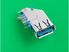 侧立USB 3.0AF 90度侧插 有卷边斜口USBA母