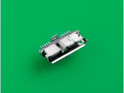 MICRO USB 3.0母头 180直立式短体6.5H 圆口
