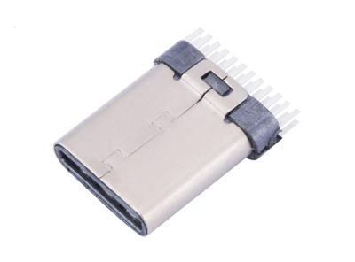 USB TYPE-C插头3.1夹板0.8公头PIN距加宽