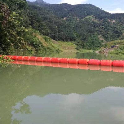 河道拦渣塑料浮筒两半片组合式浮桶生产厂家