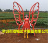 卡通玻璃钢蝴蝶花仙子雕塑昆虫小精灵报价厂