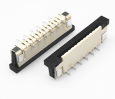 供应0.5MM间距10PIN立贴SMT带锁扣FPC连接器
