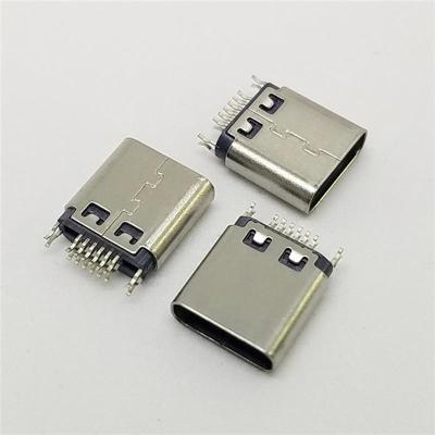 USB 3.1 TYPE C母座16P夹板0.8-1.0mm卡板式