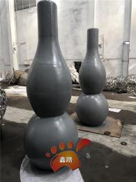 現代特色不銹鋼葫蘆造型雕塑地產美陳擺件