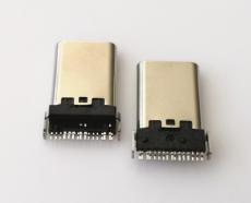 立式TYPE C 16P公头 SMT贴片两脚弯型卡勾