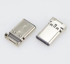 無磁USB type-c公頭 針貼板USB3.1連接器